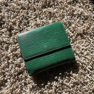 Green Louis Vuitton Epi Leather Wallet